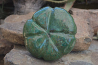 Polished Green Verdite Pumpkin Carving x 1 From Zimbabwe