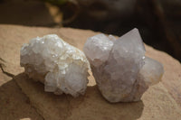 Natural Large White Cactus Flower Spirit Quartz Clusters x 12 From Boekenhouthoek, South Africa