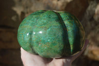 Polished Green Verdite Pumpkin Carving x 1 From Zimbabwe