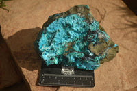 Natural Silica Chrysocolla On Dolomite Matrix Specimens x 3 From Congo