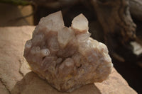 Natural Cascading Smokey Quartz Clusters x 2 From Luena, Congo