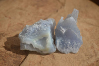 Natural Etched Blue Chalcedony Specimens  x 12 From Nsanje, Malawi