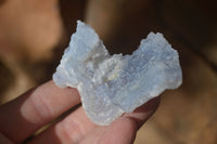 Natural Etched Blue Chalcedony Specimens  x 12 From Nsanje, Malawi