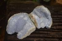 Natural Blue Lace Agate Geode Specimens  x 12 From Nsanje, Malawi