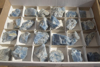 Natural New Sky Blue Calcite Specimens  x 24 From Spitzkop, Namibia