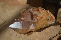 Natural Cascading Red Hematoid Phantom Quartz Crystal Formations  x 3 From Karoi, Zimbabwe - Toprock Gemstones and Minerals 