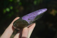 Polished Stichtite & Serpentine Free Forms With Silky Purple Threads  x 3 From Barberton, South Africa - Toprock Gemstones and Minerals 