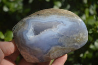 Polished Blue Lace Agate Standing Free Forms  x 2 From Nsanje, Malawi - Toprock Gemstones and Minerals 