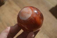 Polished Carnelian Agate Spheres  x 2 From Madagascar