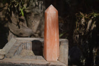 Polished Orange Twist Calcite Tower x 1 From Maevantanana, Madagascar