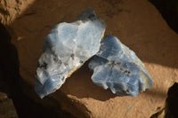 Natural New Sky Blue Calcite Specimens  x 24 From Spitzkop, Namibia