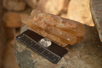 Natural Honey Aragonite Etched & Cobbed Pieces  x 6 From Namibia