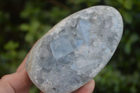 Polished Blue Celestite Standing Free Forms  x 2 From Sakoany, Madagascar - Toprock Gemstones and Minerals 