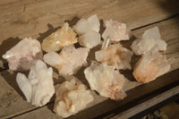 Natural Clear Quartz Crystal Clusters  x 12 From Madagascar