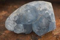 Polished Blue Celestite Standing Free Forms  x 2 From Sakoany, Madagascar - Toprock Gemstones and Minerals 