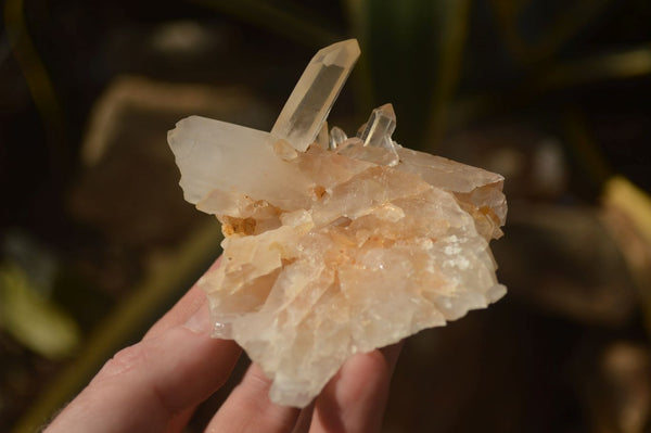 Natural Clear Quartz Crystal Clusters  x 12 From Madagascar