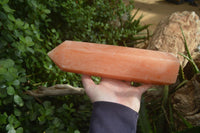 Polished Orange Twist Calcite Tower x 1 From Maevantanana, Madagascar