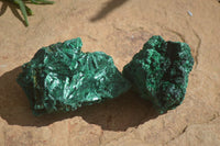 Natural Chatoyant Silky Malachite Specimens  x 6 From Kasompe, Congo - Toprock Gemstones and Minerals 