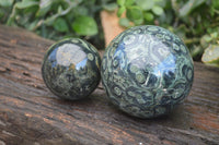 Polished Stromatolite / Kambamba Jasper Spheres  x 2 From Madagascar - Toprock Gemstones and Minerals 