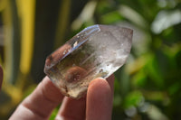 Polished Wispy Phantom Smokey Quartz Points x 12 From Madagascar