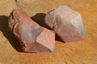 Natural Large Single Red Hematoid Quartz Crystals x 4 From Madagascar - TopRock