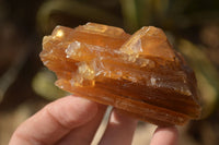 Natural Honey Aragonite Etched & Cobbed Pieces  x 12 From Namibia