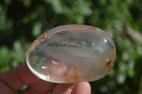 Polished Clear Rock Crystal & Girasol Quartz Palm Stones  x 12 From Madagascar - Toprock Gemstones and Minerals 