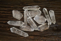 Polished Double Terminated Clear Quartz Points x 12 From Madagascar