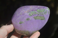 Polished Stichtite & Serpentine Standing Free Forms With Silky Purple Threads  x 2 From Barberton, South Africa - Toprock Gemstones and Minerals 