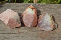 Natural Large Single Red Hematoid Quartz Crystals x 4 From Madagascar - TopRock