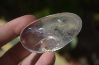 Polished Clear Rock Crystal & Girasol Quartz Palm Stones  x 12 From Madagascar - Toprock Gemstones and Minerals 