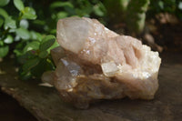 Natural Cascading White Phantom Smokey Quartz Clusters  x 2 From Luena, Congo - Toprock Gemstones and Minerals 