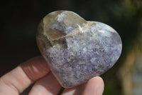 Polished Purple Lepidolite Hearts  x 6 From Ambatondrazaka, Madagascar - Toprock Gemstones and Minerals 