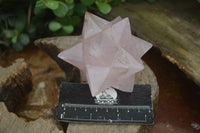 Polished Gemmy Pink Rose Quartz Merkabah Stars x 2 From Ambatondrazaka, Madagascar