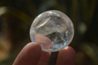 Polished Small Semi Optic Clear Quartz Galet / Palm Stones x 35 From Madagascar