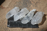 Natural Single Clear Quartz Crystals  x 35 From Mpika, Zambia - Toprock Gemstones and Minerals 