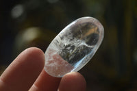 Polished Small Semi Optic Clear Quartz Galet / Palm Stones x 35 From Madagascar