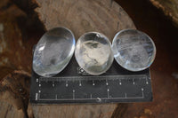 Polished Small Semi Optic Clear Quartz Galet / Palm Stones x 35 From Madagascar