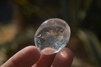 Polished Small Semi Optic Clear Quartz Galet / Palm Stones x 35 From Madagascar