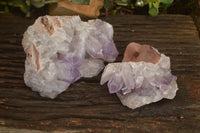 Natural Jacaranda Amethyst Clusters x 2 From Zambia