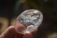 Polished Small Semi Optic Clear Quartz Galet / Palm Stones x 35 From Madagascar