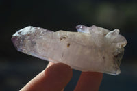 Natural Long Window Amethyst Quartz Crystals  x 12 From Chiredzi, Zimbabwe