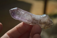 Natural Long Window Amethyst Quartz Crystals  x 12 From Chiredzi, Zimbabwe