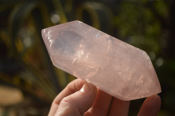 Polished Gemmy Double Terminated Rose Quartz Points x 4 From Ambatondrazaka, Madagascar