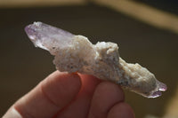 Natural Long Window Amethyst Quartz Crystals  x 12 From Chiredzi, Zimbabwe