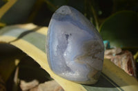 Polished Blue Lace Agate Standing Free Forms  x 2 From Nsanje, Malawi - Toprock Gemstones and Minerals 