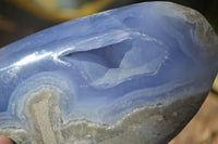 Polished Blue Lace Agate Standing Free Forms  x 2 From Nsanje, Malawi - Toprock Gemstones and Minerals 