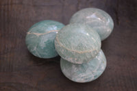 Polished Blue Amazonite Palm Stones  x 12 From Ambositra, Madagascar - Toprock Gemstones and Minerals 