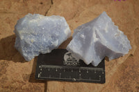 Natural Etched Blue Chalcedony Specimens  x 6 From Nsanje, Malawi