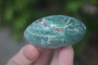 Polished Blue Amazonite Palm Stones  x 12 From Ambositra, Madagascar - Toprock Gemstones and Minerals 